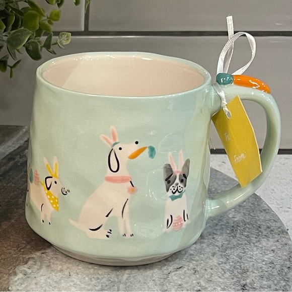 NWT - Doggies with Bunny Ears Easter Mug - Picture 2 of 2
